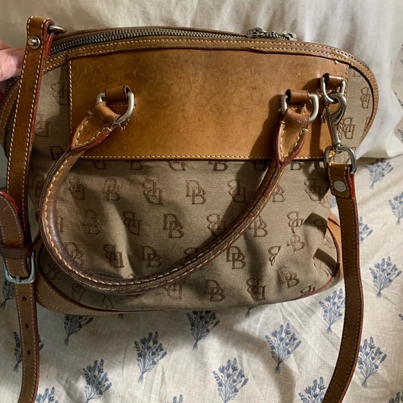 Dooney & Bourke Brown and Tan Vintage Bucket Bag - Picture 1 of 8